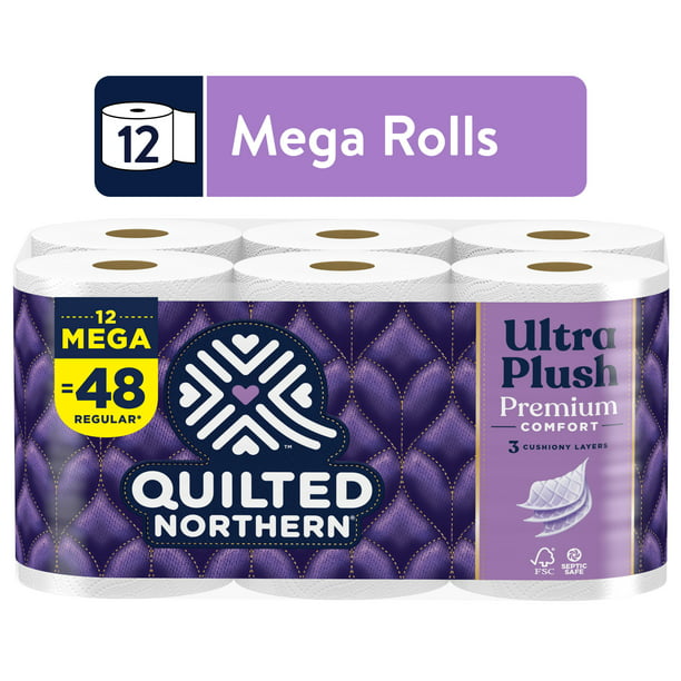 10b4d824-b99b-4b9e-8ae3-ff39615723b6.cd82caa48914a998b6176fe2639d7210-1.jpeg Quilted Northern Ultra Plush Toilet Paper, 12 Mega Rolls - Image 1