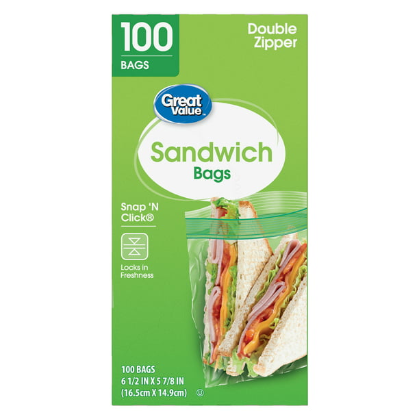 35e8cf7f-8248-4fb6-bd7e-85d9d2f3a66a.f8f8c843d118c81ab07c9caa3172eabe-1-1.jpeg Great Value Fresh Seal Double Zipper Sandwich Bags, 100 Count - Image 1