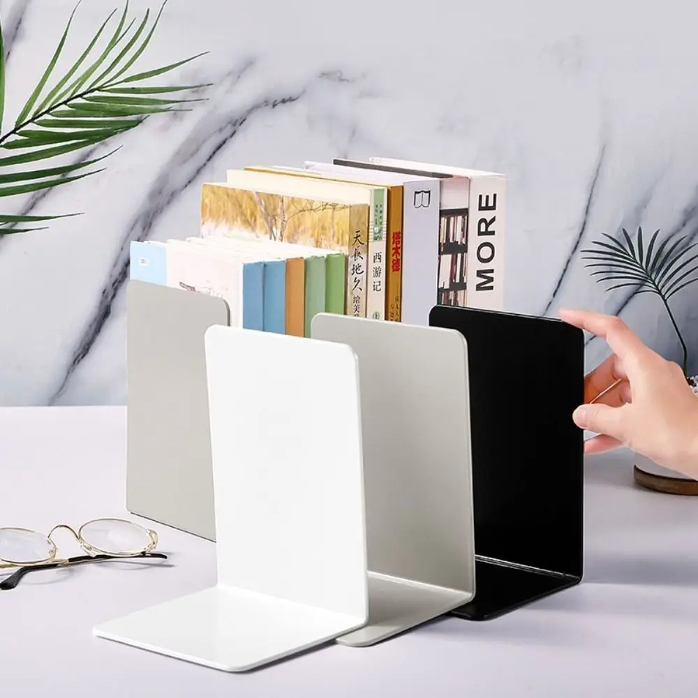 kf-S1d7a72ace19a4c3787611502e0abd5f3G.webp Simple Ins Wind Book Stand L-shaped Desktop Book Stand Student Book Block Large Thickened Storage Rack Stationery - Image 1