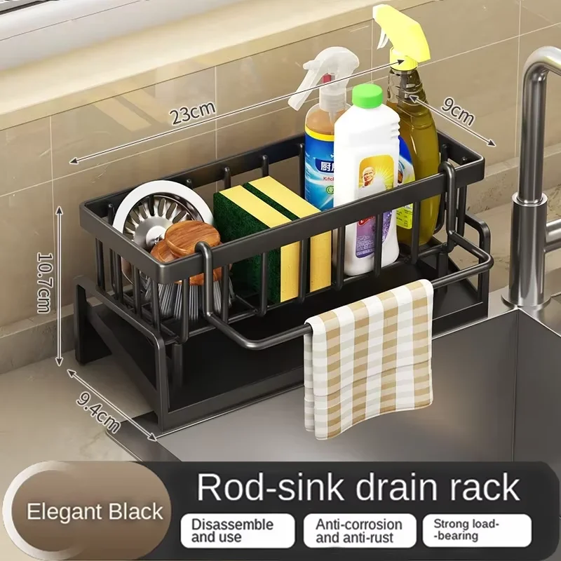 kf-S3679434386c549b6acf34cd5e1beb3b09.webp Dragon Head Kitchen Drain Rack Desktop Steel Wire Sponge Dishwashing Cloth Cloth Storage Rack Divine Utensil Sink Storage Rac - Image 1