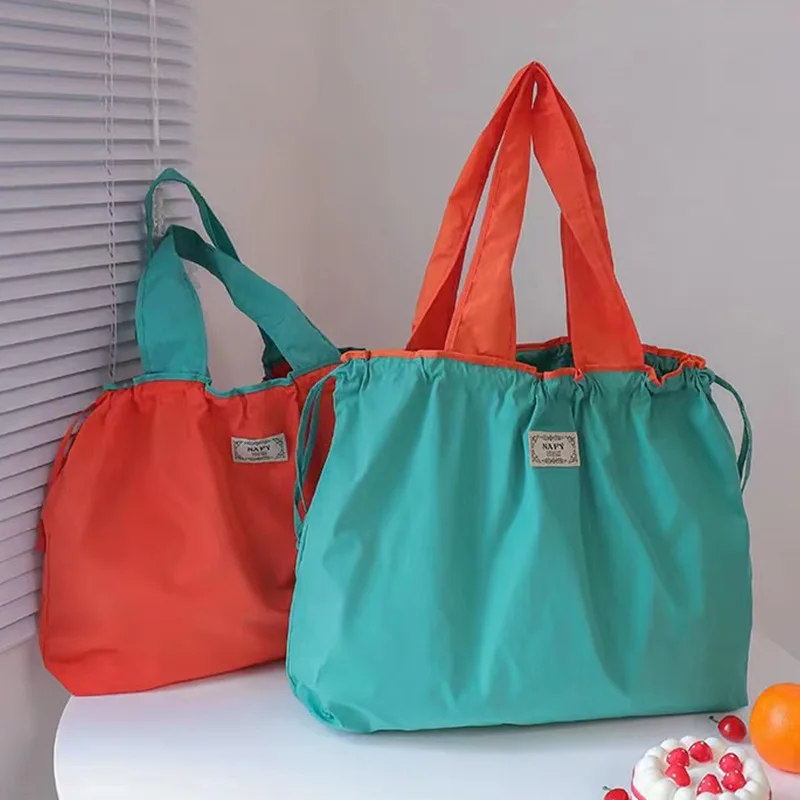 kf-Sa59b38cdfcb74cbeb0c8eb75aae75704j.webp 1PC Environmentally Friendly Shopping Bag, Foldable One Shoulder Carrying Bag, Portable Supermarket Grocery Bag - Image 1