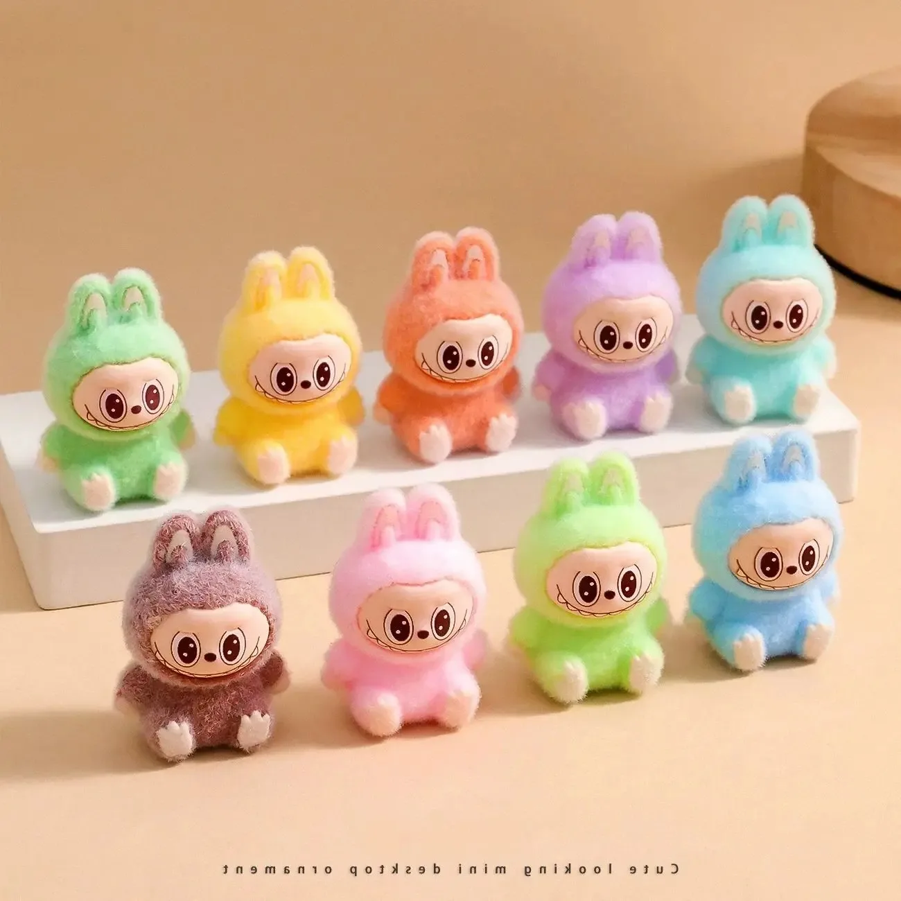 kf-Sbd519c42a8c8460aae293e5bdfd8a266O.webp Lovely Lububu Anime Flocked DIY Action Figure Decorative Pendant Desktop Kawaii Dolls Car Ornaments Toy Christmas Gifts - Image 1
