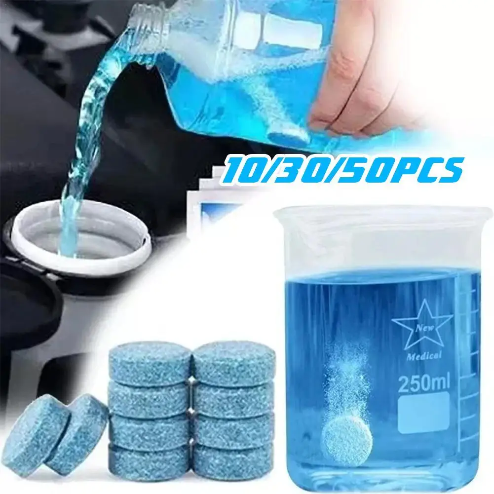 kf-Sb12acfb898c147b58d81e99295633b4a6 Car Solid Cleaner Car Windscreen Cleaner Effervescent Tablet Auto Wiper Glass Solid Cleaning Concentrated Tablets Detergent - Image 1