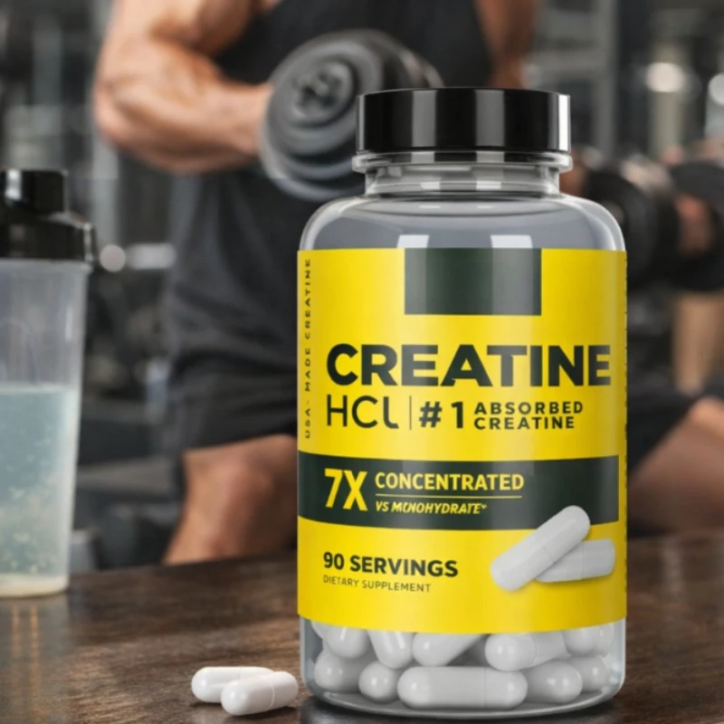 kf-S09fcf34c4c764e568ddf81038a9fecfcT.webp Creatine HCl Capsules High Absorption Supports Physical Performance Energy Metabolism Fitness Supplement 90 Capsules for Adult - Image 1
