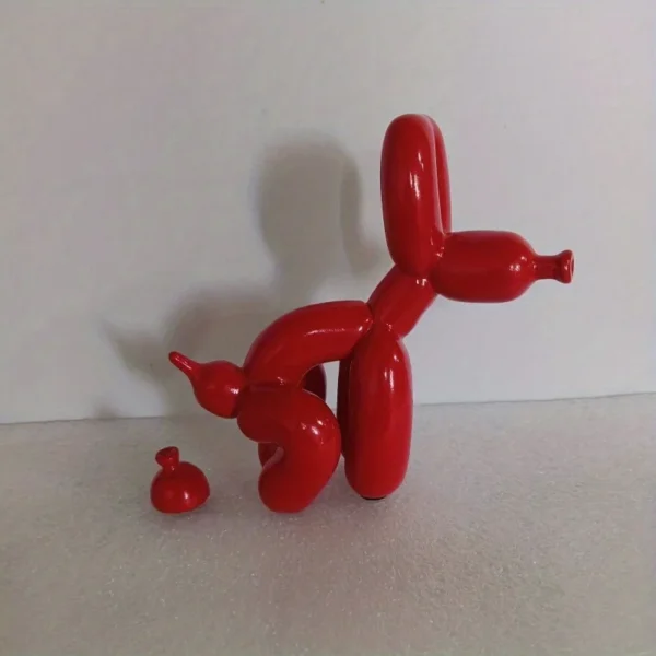 Poop Dog Balloon Statue Shiny Gold Creative Dog Abstract Ceramic Ornament Sculpture Figurine Statue Home Office Decor