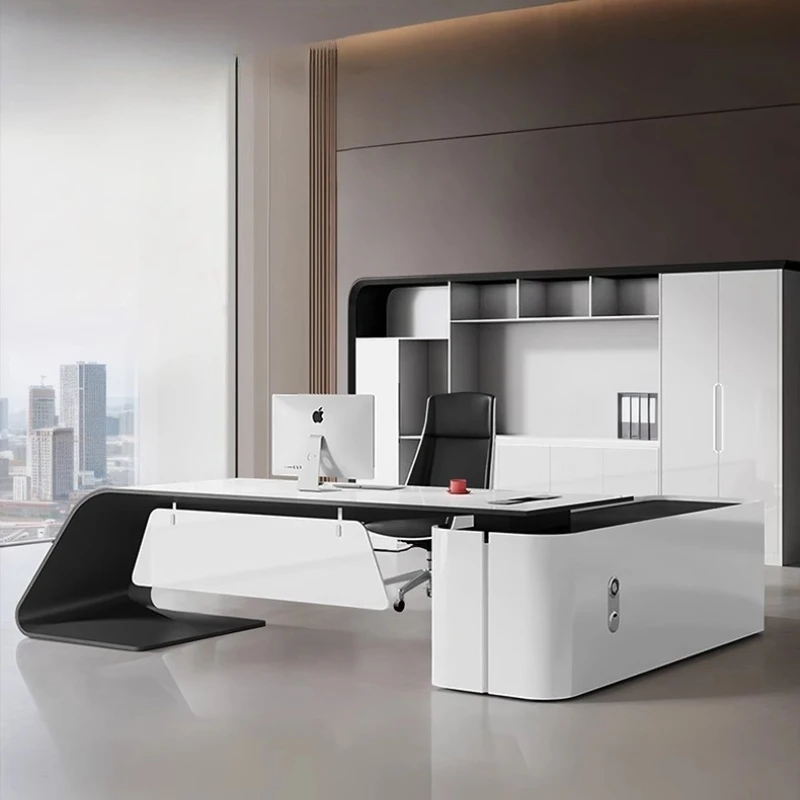 kf-S1bbee1c4533145eb8e3894523c75f930Y.webp Study Desk Table Room Desks Workstations Office Furniture Clearance L Shaped Desk Gaming Mid-century Mesa Escritorio Tables - Image 1