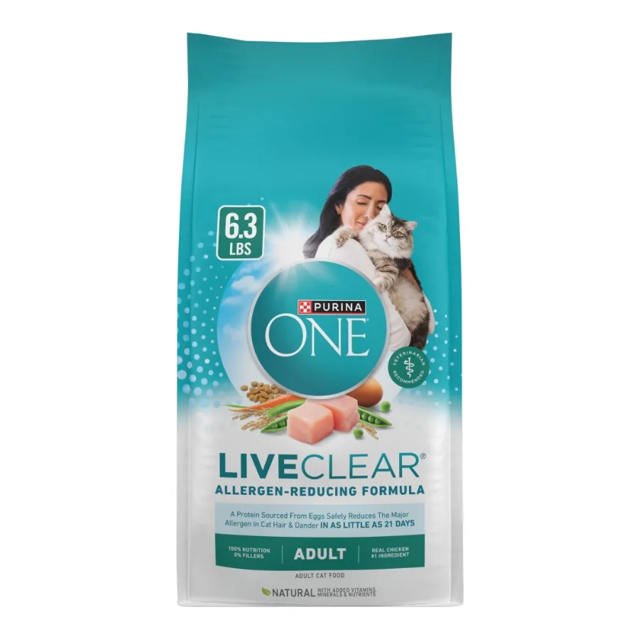 kf-S288a6084c0f44f3e8ca6ee044cd1b4c0T.webp LiveClear Allergen-Reducing Dry Cat Food Formula with Real Chicken as the Number One Ingredient 6.3 lb Bag - Image 1