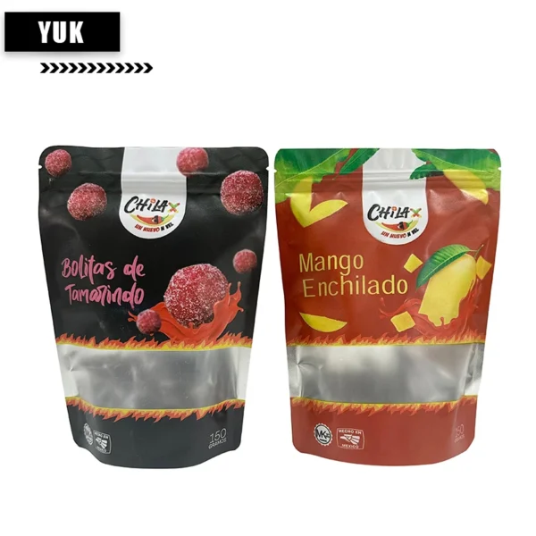 Matte Smell Proof Aluminum Foil Mylar Ziplock Bags with Window, Heat Sealable Plastic Packaging