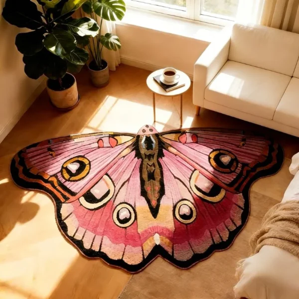 Irregular Shape Carpets for Living Room Butterfly Pattern Bedroom Decor Plush Carpet Home Fluffy Soft Floor Mat Thick Lounge Rug