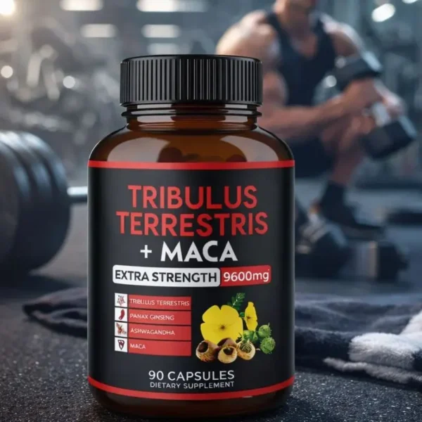 Tribulus Terrestris + Maca Root Extract Supplement Supports Energy Vitality Natural Herbal Health Non-GMO 90 Vegan Capsules