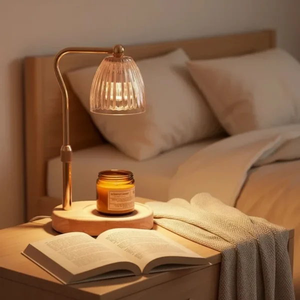 AC-220V Aromatherapy Candle Heating Lamp Deodorize 50W Dimmable Cafe Ambient Light Romantic Atmosphere Desktop Decorative Lamp