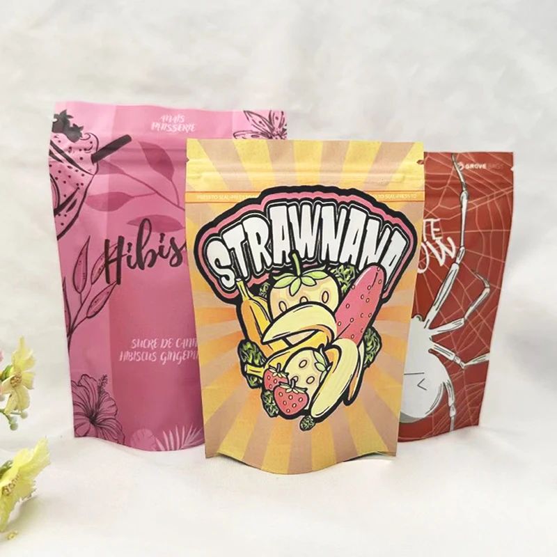 kf-S6209da1bce0c4b9fab32a7a83ca2c1f6E.webp Heat Sealable Resealable Mylar Aluminum Foil Ziplock Bags Snacks Tea Coffee Zip Lock Plastic Pouches - Image 1