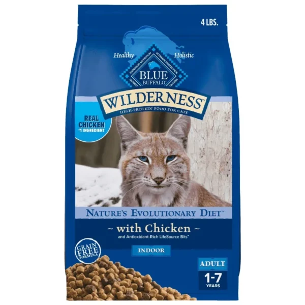 Wilderness Natural High-Protein Grain-Free Dry Cat Food Chicken 4-lb Bag