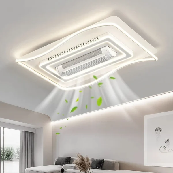 New model bladeless fan lamp - living room lamp - modern and minimalist all-room lighting set - with fan ceiling lamp