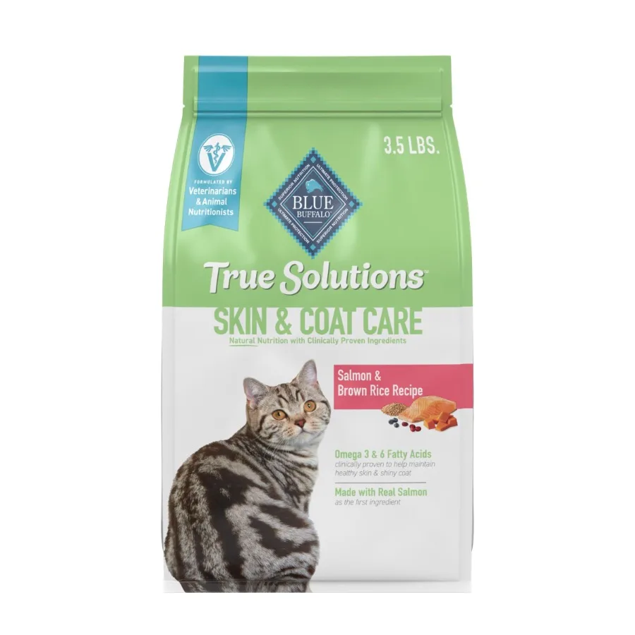 kf-S918e5451ec6f4beeab9a3c385bc5972cD.webp Natural Dry Cat Food with Salmon Flavor for Skin Coat Care 3.5-lb Bag High-Quality Protein Omega-3 Omega-6 Fatty Acids Supports - Image 1