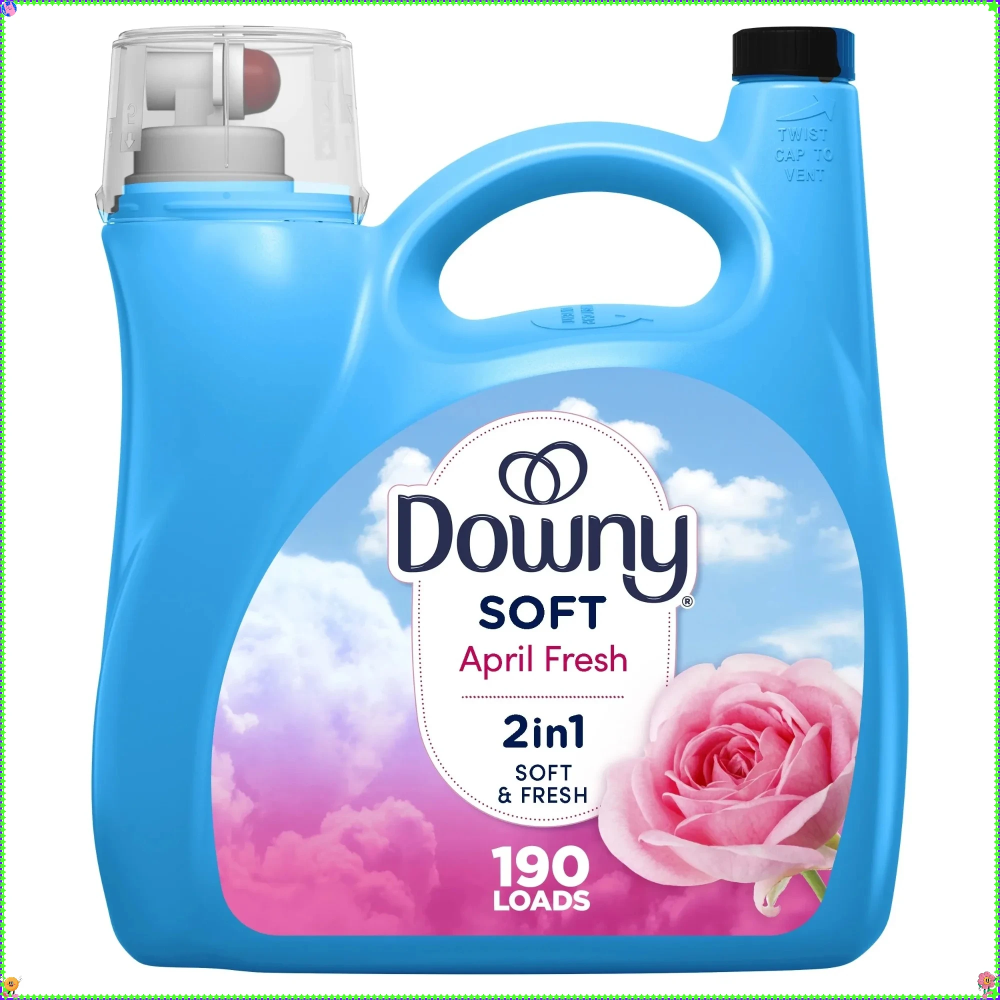 kf-Sa96c95412cd34575b061871230ed53b8k.webp Liquid Laundry Fabric Softener and Conditioner, April Fresh Scent, 140 fl oz, 190 Loads - Image 1