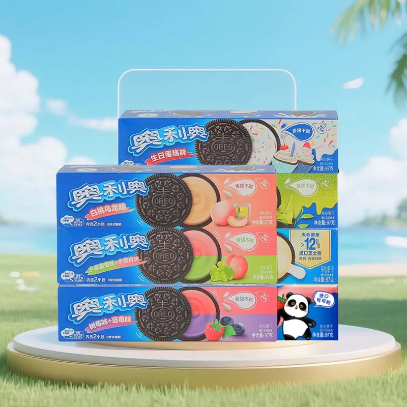 kf-Sbd7dd96997554f478fd1078ead801cf81.webp Oreo Sandwich Cookies 3.42oz(97g)*3 Packs random delivery, casual snacks, casual snacks party, party snacks - Image 1